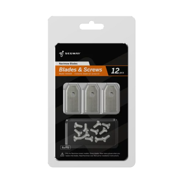Pack 12 lames de rechange pour robots tondeuses Segway (Navimow Série H, I et X)