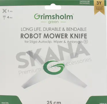 Lames pour robots AMBROGIO - 25 cm - Dents plates